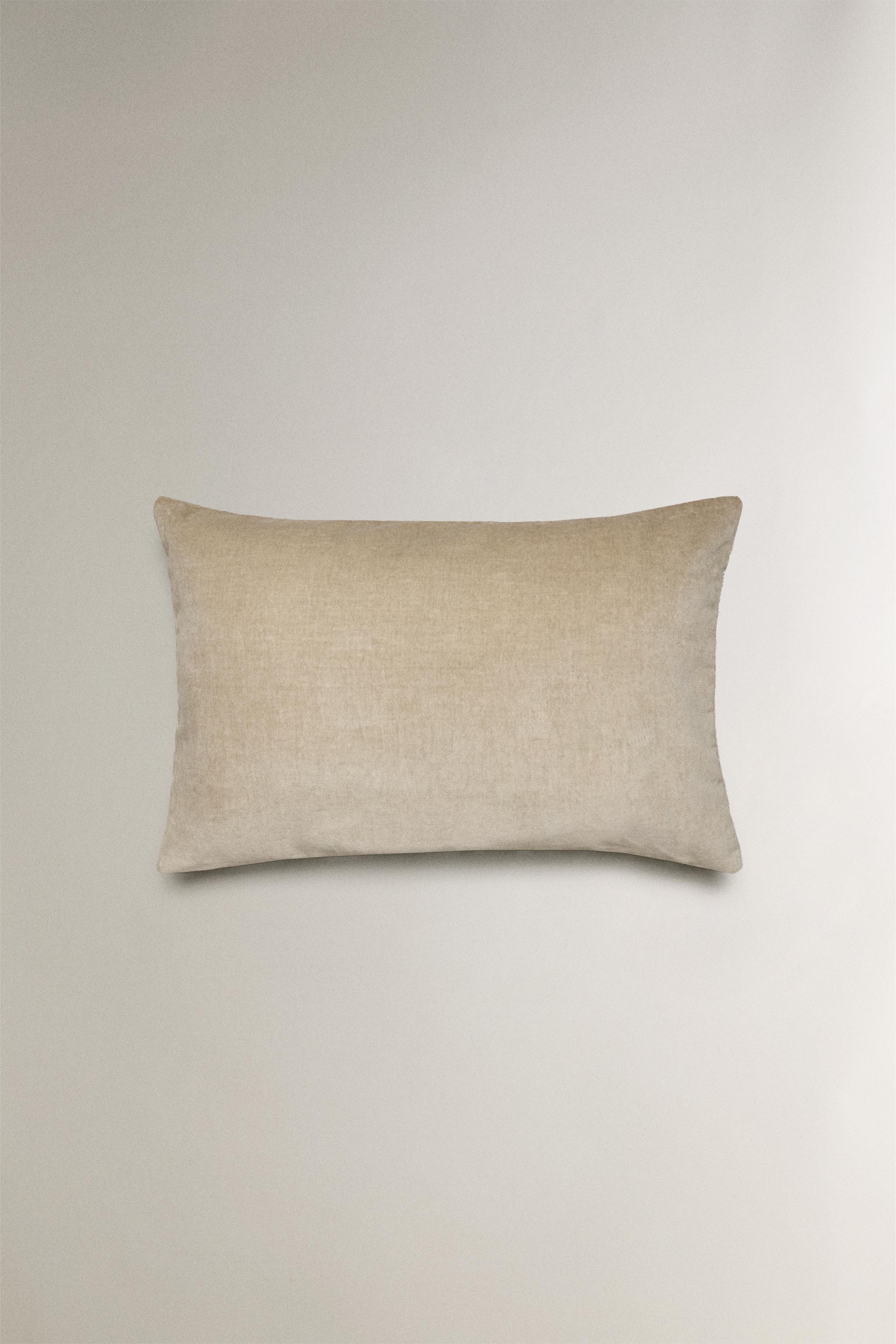 HOUSSE DE COUSSIN EN VELOURS DÉLAVÉ